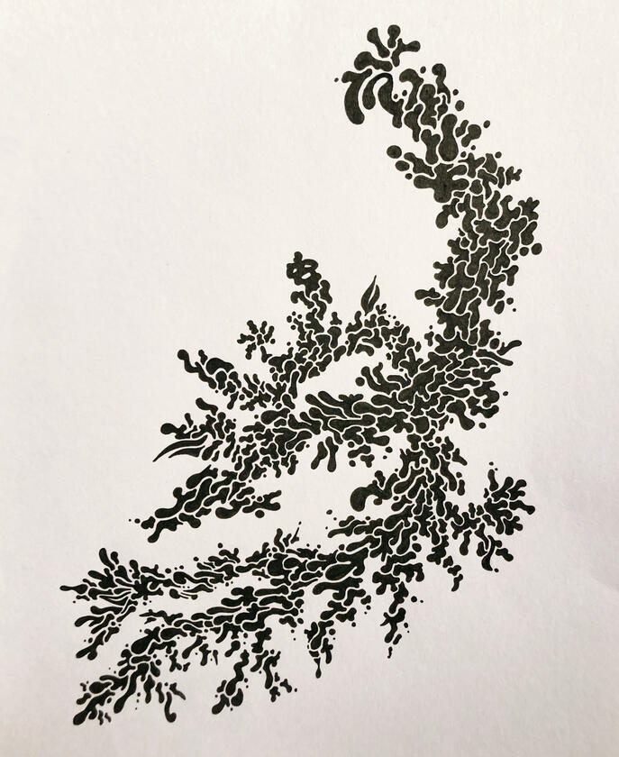 Marker on paper.